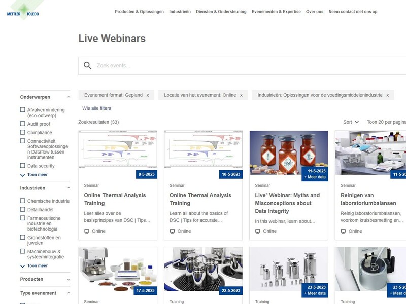 Gratis live webinars Mettler Toledo voor visverwerkers